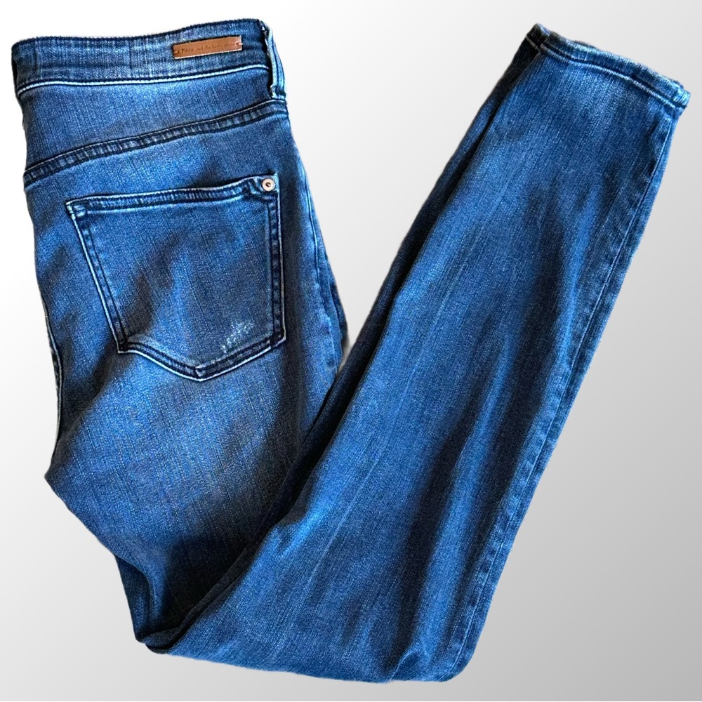 Pilcro and the Letterpress High-Rise Skinny Jeans Womens 28 Blue Distressed